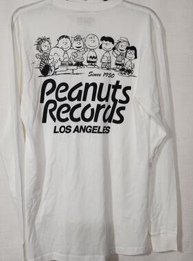 Snoopy Peanuts records Los Angels men's small long sleeve shirt